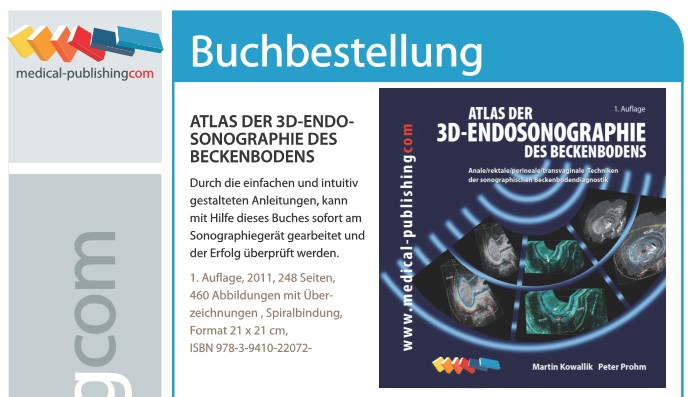 Bestellung Atlas 3 D Endosonographie des Beckenbodens